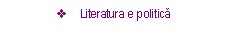 Text Box: v	Literatura e politică